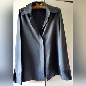 Gucci grey 100% silk button down shirt size 44